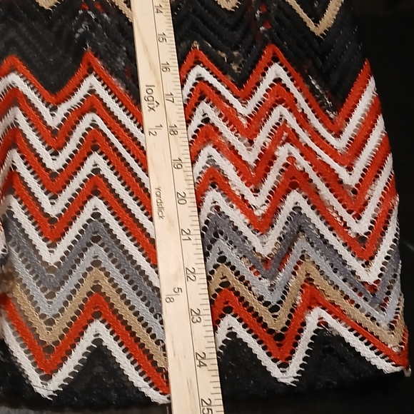 Hot swag women's 2X big zag multi colored long sleeves open front knit cardigan - Picture 2 of 12